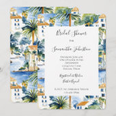 Tropisch blauw mediterraan Vrijgezellenfeest Kaart (Voorkant / Achterkant)