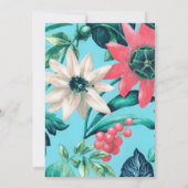 tropisch blauw met de knoop op de uitnodiging (Achterkant)