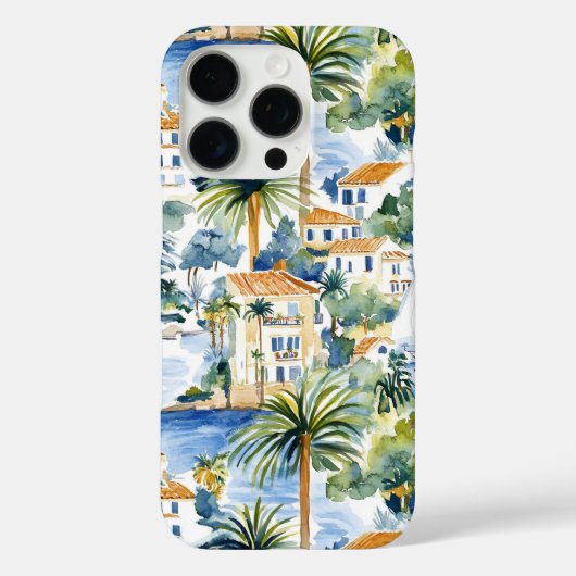 Tropisch blauw Middellandse Zeegebied Case-Mate iPhone Case (Achterkant)