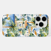 Tropisch blauw Middellandse Zeegebied Case-Mate iPhone Case (Achterkant (horizontaal))