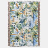 Tropisch blauw Middellandse Zeegebied Deken (Voorkant Verticaal)