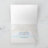 Tropisch Blauw Pastor Waardering Leider Schrift Bedankkaart (Binnen)