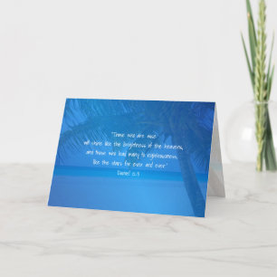 Tropisch Blauw Pastor Waardering Leider Schrift Bedankkaart