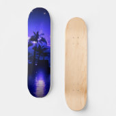 Tropisch blauw persoonlijk skateboard (Voorkant)