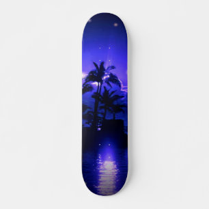 Tropisch blauw persoonlijk skateboard
