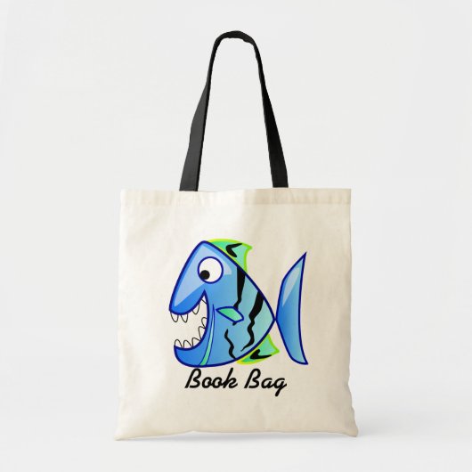 Tropisch blauw Piranha boekentas Tote Bag (Voorkant)