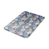Tropisch blauw sleufpatroon badmat (Gekanteld)