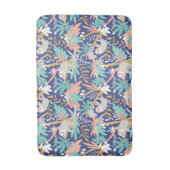 Tropisch blauw sleufpatroon badmat (Voorkant Verticaal)