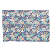 Tropisch blauw sleufpatroon kussensloop (Voorkant-Links)