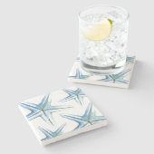 Tropisch blauw Starfish Tropisch visstone Onderzet Stenen Onderzetter (Zijkant)