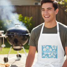Tropisch blauw strand bloemen