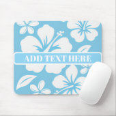 Tropisch blauw strand bloemen muismat (Met muis)