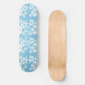 Tropisch blauw strand bloemen persoonlijk skateboard (Voorkant)