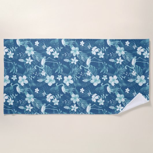 Tropisch blauw strandlaken (Voorkant)