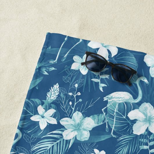 Tropisch blauw strandlaken (In situ)