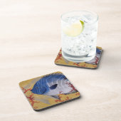  Tropisch Blauw Vis Koraal Marien Oceaanleven Bier Onderzetter (Rechterzijde)