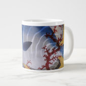 Tropisch Blauw Vis Koraal Marien Oceaanleven Grote Koffiekop (Voorkant rechts)