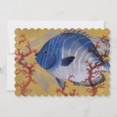  Tropisch Blauw Vis Koraal Marien Oceaanleven Kaart (Voorkant)