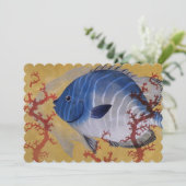  Tropisch Blauw Vis Koraal Marien Oceaanleven Kaart (Staand voorkant)