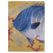 Tropisch Blauw Vis Koraal Marien Oceaanleven Klembord (Achterkant)