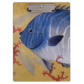 Tropisch Blauw Vis Koraal Marien Oceaanleven Klembord (Voorkant)