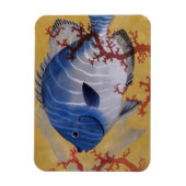 Tropisch Blauw Vis Koraal Marien Oceaanleven Magneet (Verticaal)