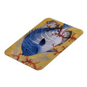 Tropisch Blauw Vis Koraal Marien Oceaanleven Magneet (Linkerzijde)