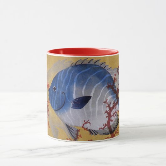  Tropisch Blauw Vis Koraal Marien Oceaanleven Mok (Midden)