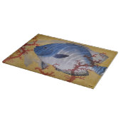  Tropisch Blauw Vis Koraal Marien Oceaanleven Snijplank (Hoek)