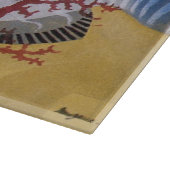  Tropisch Blauw Vis Koraal Marien Oceaanleven Snijplank (Hoek)