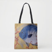  Tropisch Blauw Vis Koraal Marien Oceaanleven Tote Bag (Voorkant)