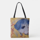  Tropisch Blauw Vis Koraal Marien Oceaanleven Tote Bag (Achterkant)