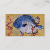  Tropisch Blauw Vis Koraal Marien Oceaanleven Visitekaartje (Achterkant)