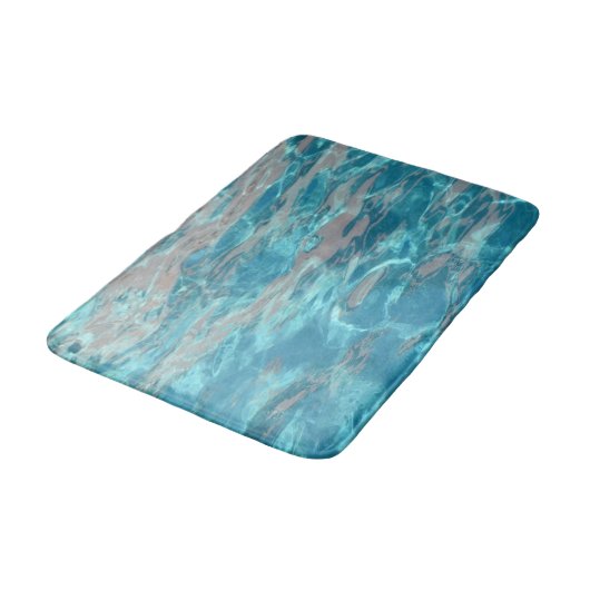 Tropisch blauw water badmat (Gekanteld)