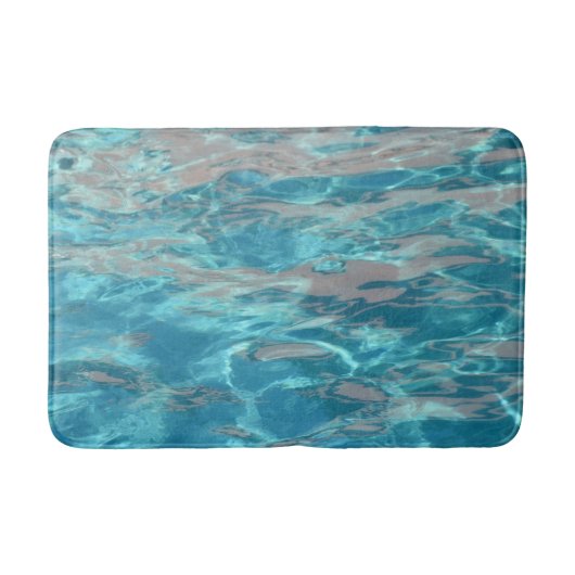 Tropisch blauw water badmat (Voorkant)