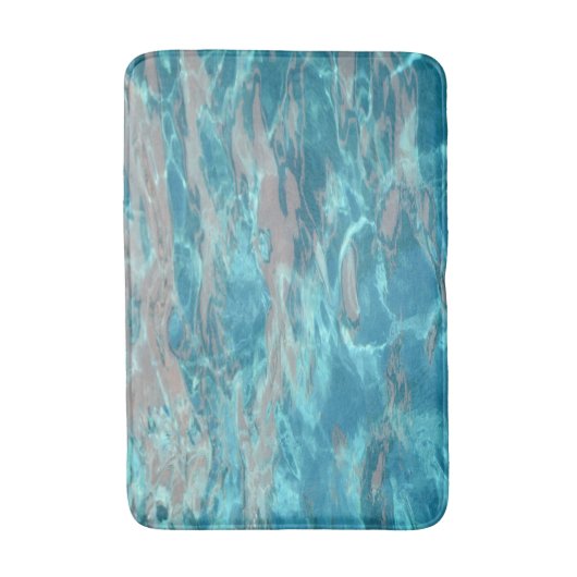 Tropisch blauw water badmat (Voorkant Verticaal)