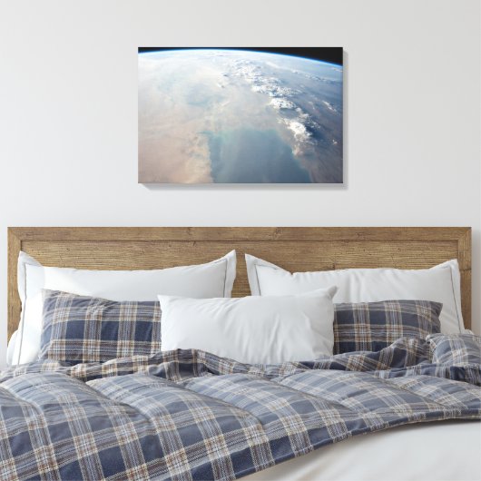 Tropisch blauw water van de Perzische Golf. 2 Canvas Afdruk (Insitu (Slaapkamer))