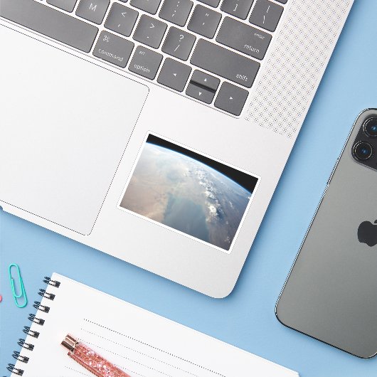 Tropisch blauw water van de Perzische Golf. 2 Sticker (Laptop met iPhone)