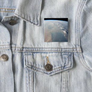 Tropisch blauw water van de Perzische Golf. 2 Vierkante Button 5,1 Cm