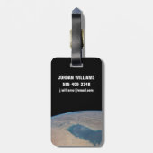 Tropisch blauw water van de Perzische Golf. Bagagelabel (Achterkant verticaal)