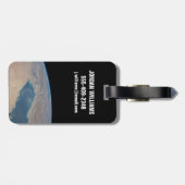 Tropisch blauw water van de Perzische Golf. Bagagelabel (Achterkant horizontaal)