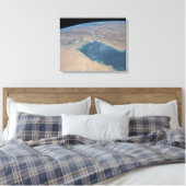 Tropisch blauw water van de Perzische Golf. Canvas Afdruk (Insitu (Slaapkamer))
