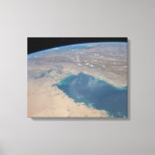 Tropisch blauw water van de Perzische Golf. Canvas Afdruk (Voorkant)