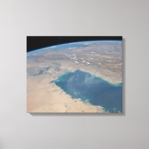 Tropisch blauw water van de Perzische Golf. Canvas Afdruk