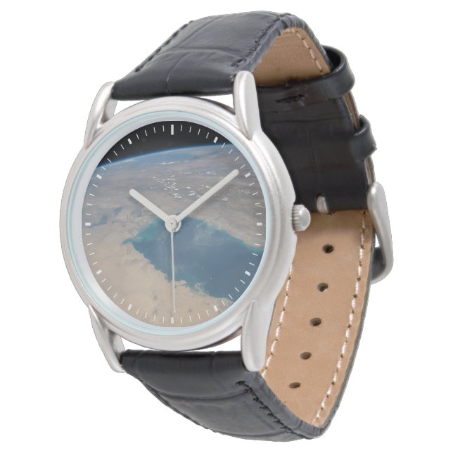 Tropisch blauw water van de Perzische Golf. Horloge (Gekanteld)