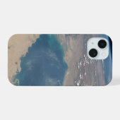 Tropisch blauw water van de Perzische Golf. iPhone 15 Case (Achterkant horizontaal)