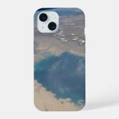 Tropisch blauw water van de Perzische Golf. iPhone 15 Case (Achterkant)