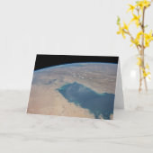 Tropisch blauw water van de Perzische Golf. Kaart (Gele Bloem)