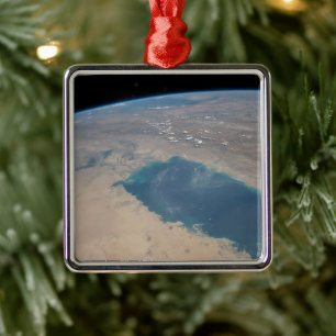 Tropisch blauw water van de Perzische Golf. Metalen Ornament