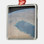 Tropisch blauw water van de Perzische Golf. Metalen Ornament (Links)